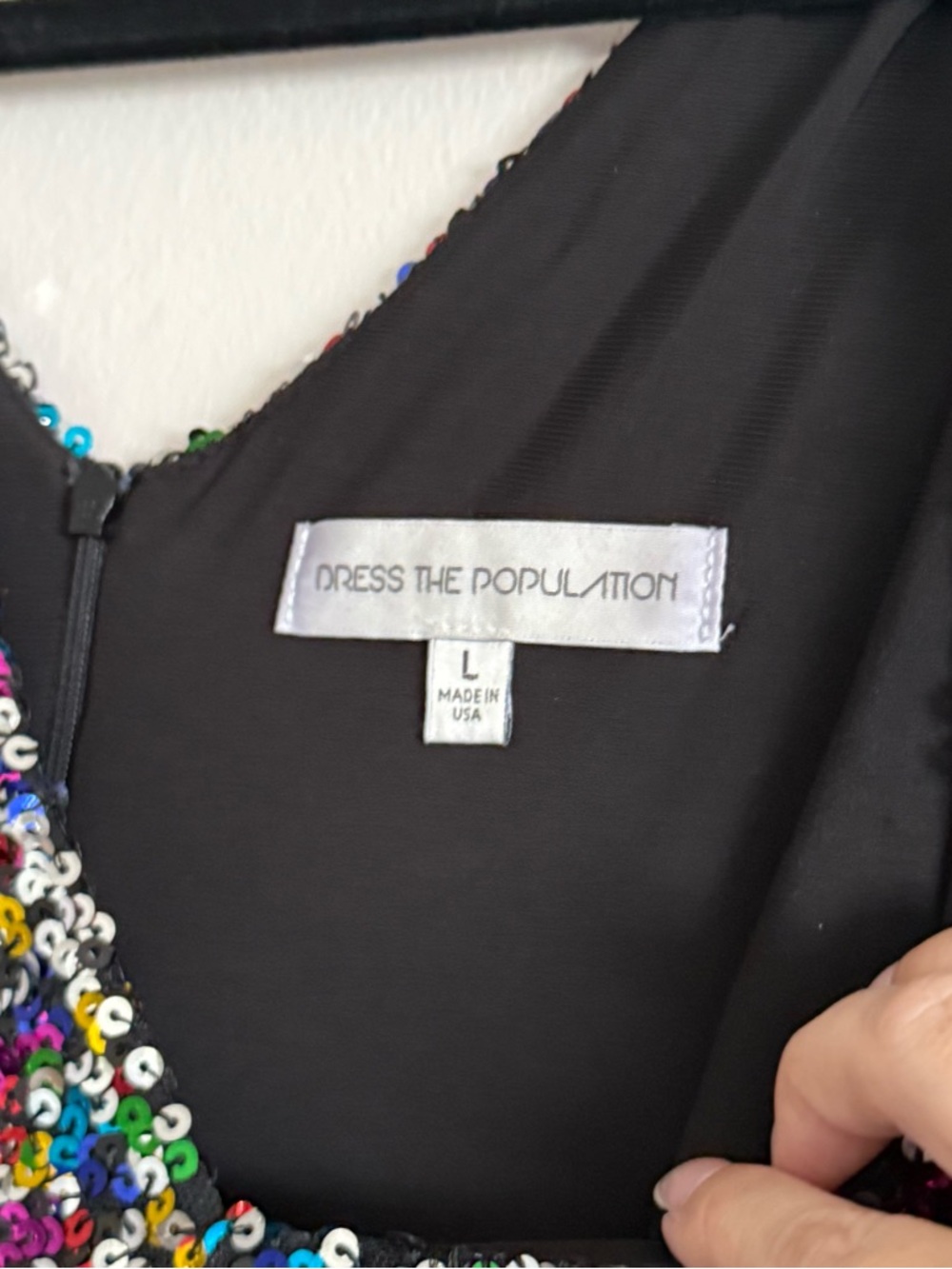 Dress the Population Zoe Multicolor Confetti Sequin Mini Dress - Picture 9 of 13